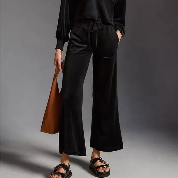 Daily Practice Pants - Daily Practice by Anthropologie Velour‎ Wide-Leg Lounge Pants Size Medium